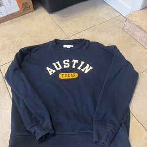Aeropostale Navy Blue Austin Texas Crewneck Sweater women